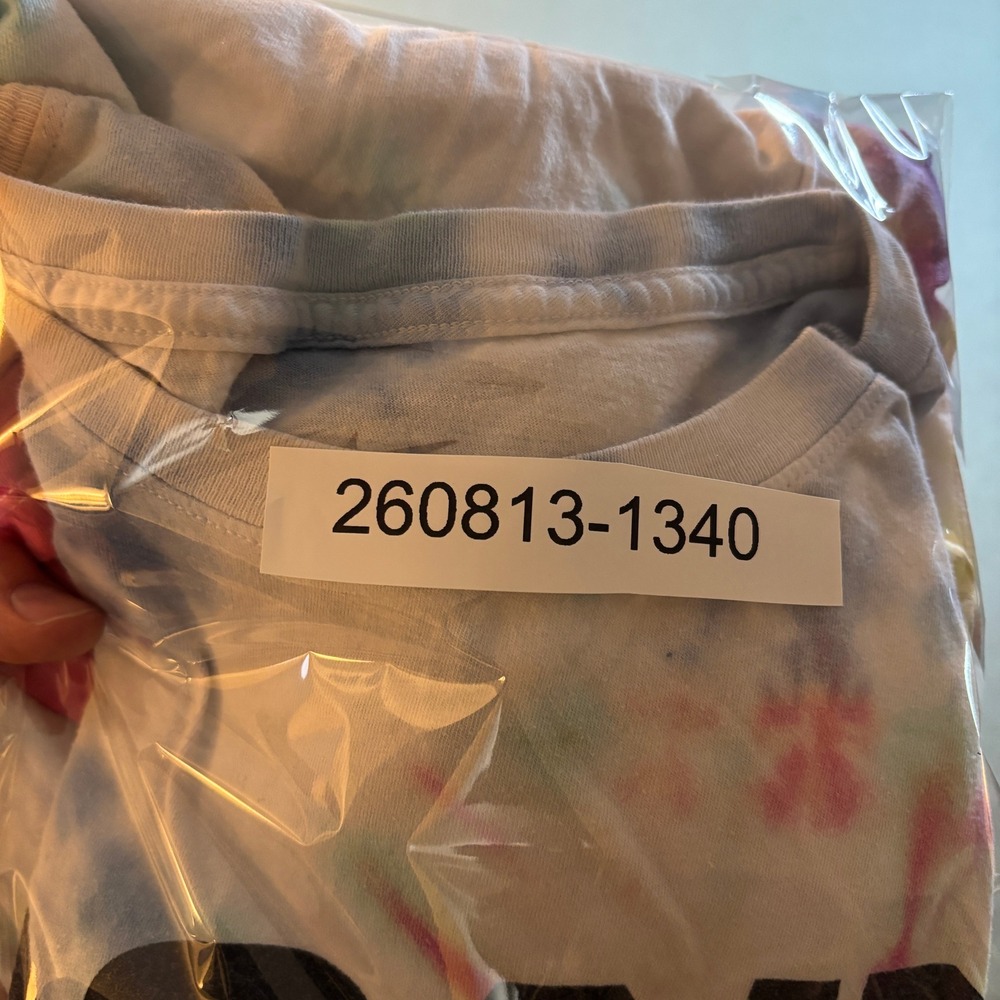 Nike Shirt Mens L Tie Dye AGAIN Graphic Tee Multicolor Spiral Athletic Cut - Picture 6 of 6